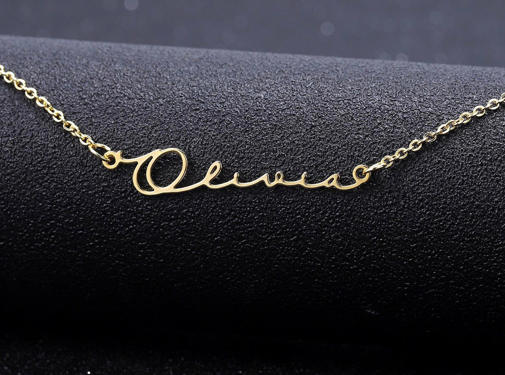 18k Gold Plated Dainty Name Necklace