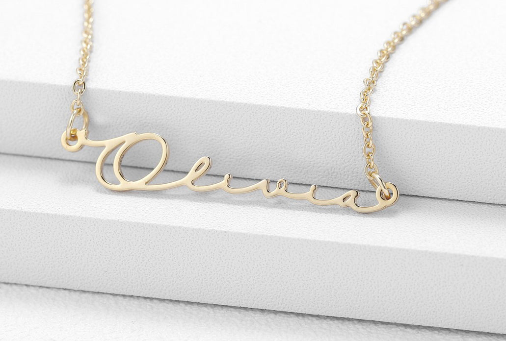 18k Gold Plated Dainty Name Necklace